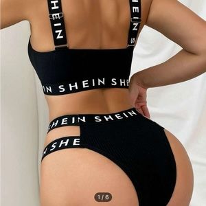 NEW! Letter tape cut out lingerie set